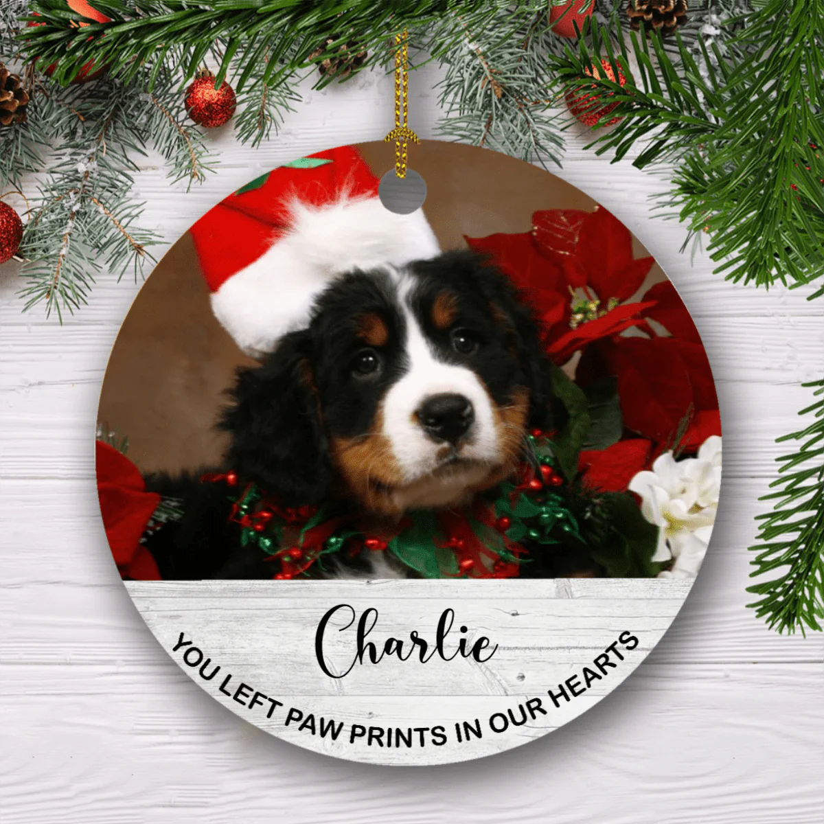You Left Pawprints In Our Hearts, Dog Cat Memorial Ornament, SG02 - Image 3