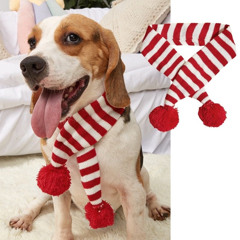 Cute Christmas Dog Cat Knitted Scarf - Image 3