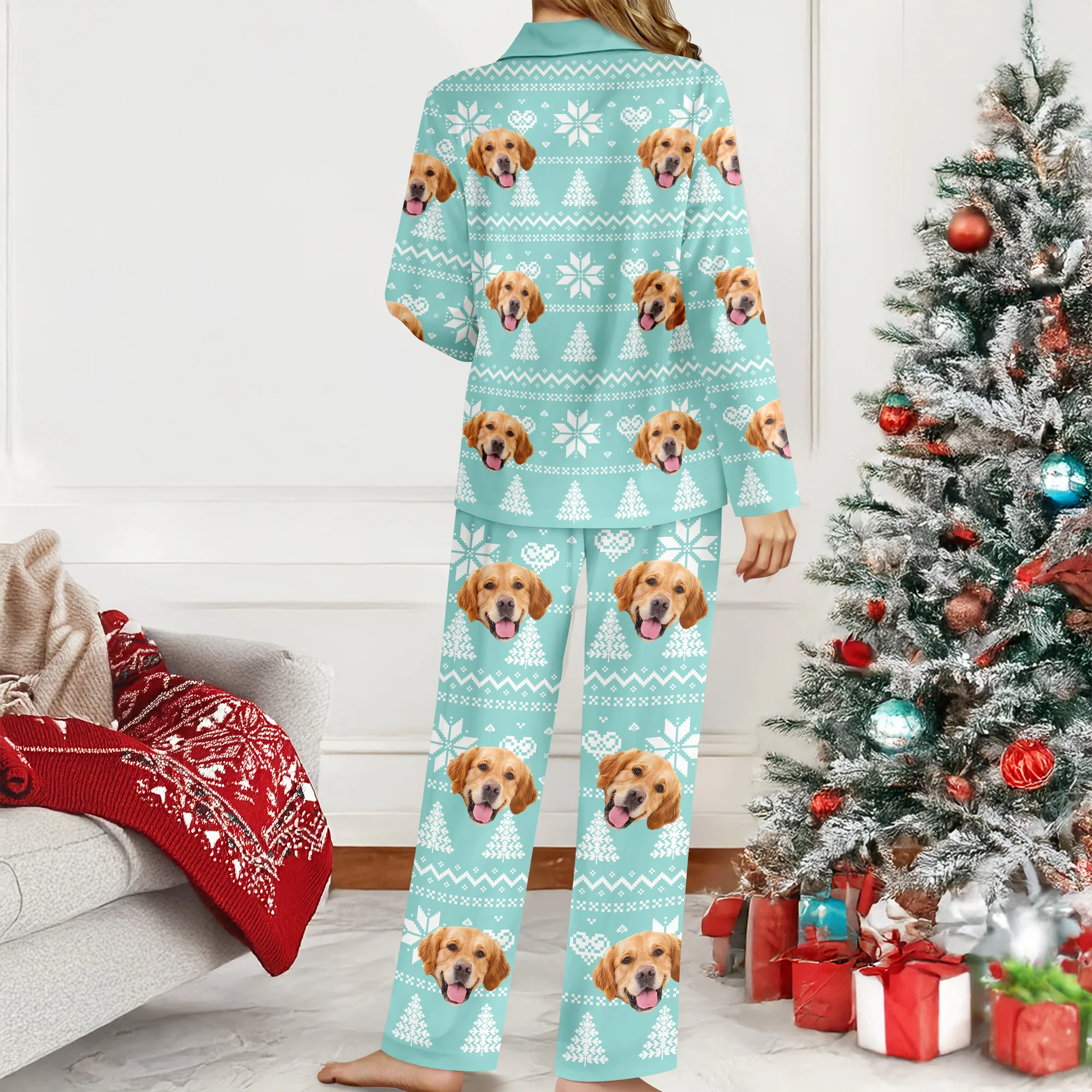Christmas Is Coming Aztec Pattern - Custom Dog Face Photo Pajamas Christmas Gift For Dog Lovers CH07 896134 - Image 6