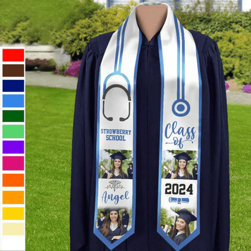 Class of 2026 Triangle Stoles For Graduation Day, Graduation Gift, Senior Gift LM32 893071 - Image 2