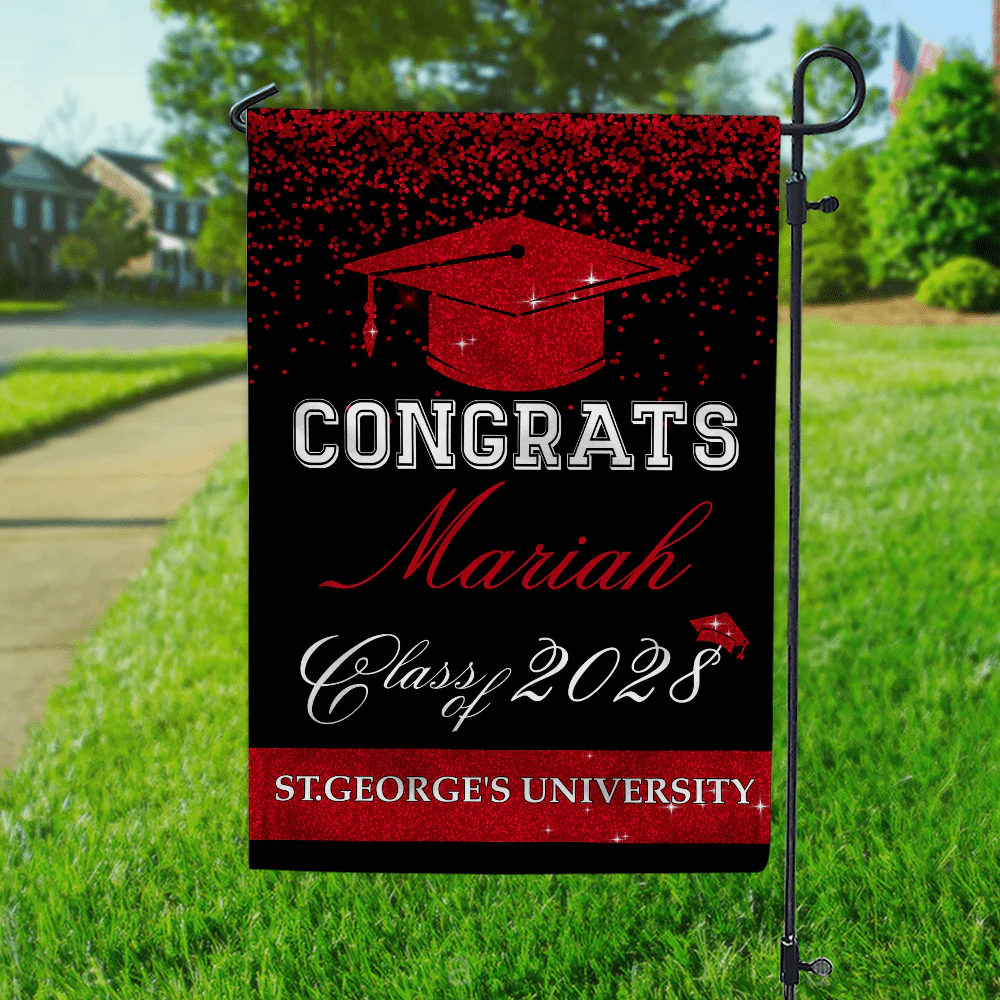 Personalized Graduation Senior Class of 2025 Garden Flag - Image 7