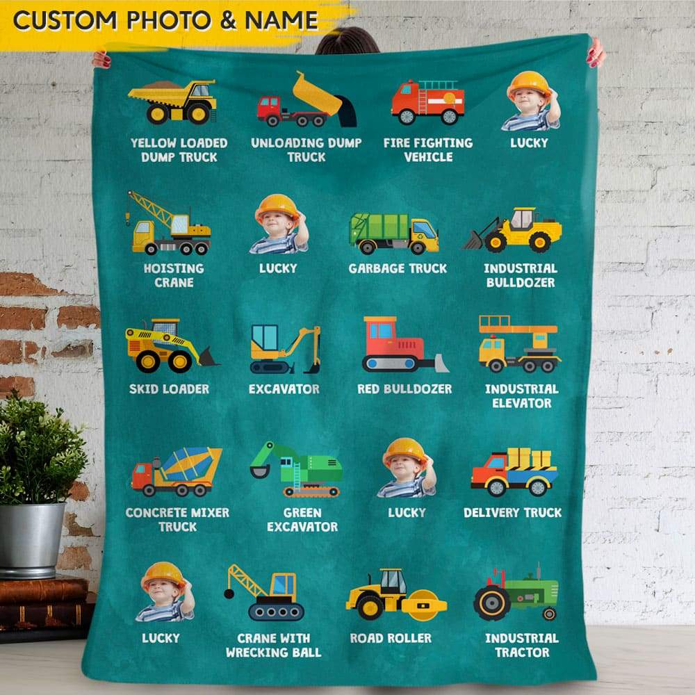 Construction Upload Photo Baby Blanket HN590 - Image 3