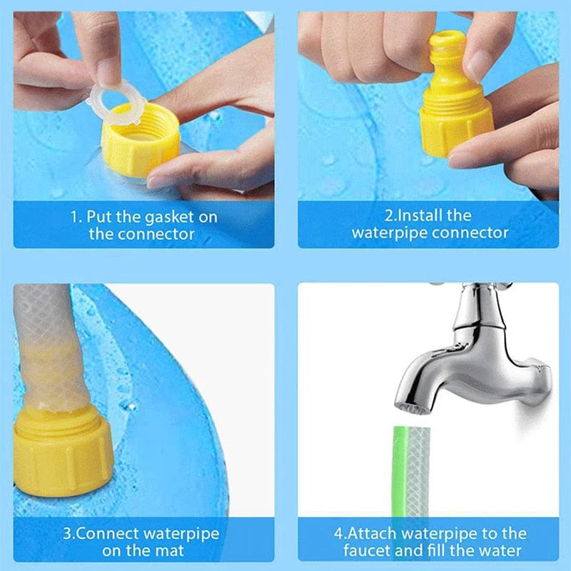 Cooling Mat Inflatable Water Spray Pad Mat Tub Summer Cool Dog Bathtub - Image 5