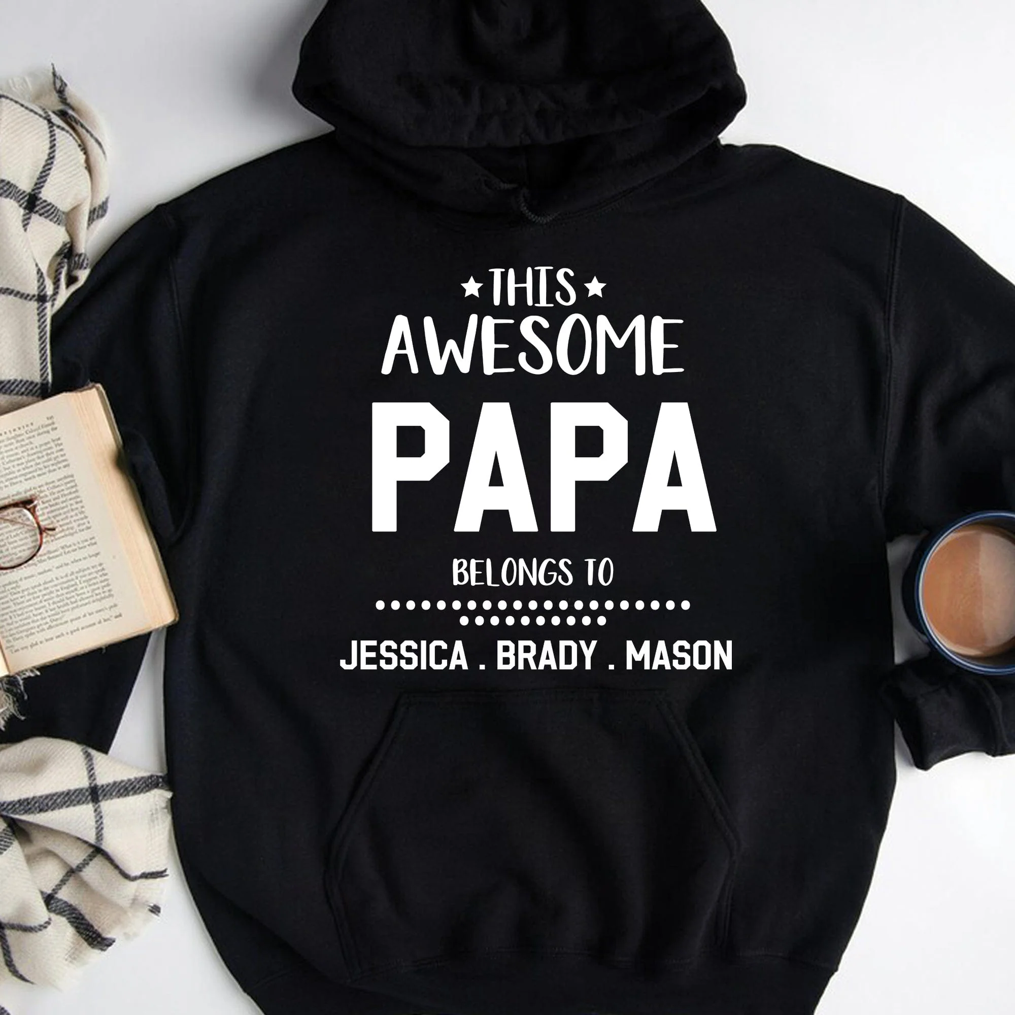 This Awesome Papa Belongs To Personalized Custom Father's Day Shirt - Image 3