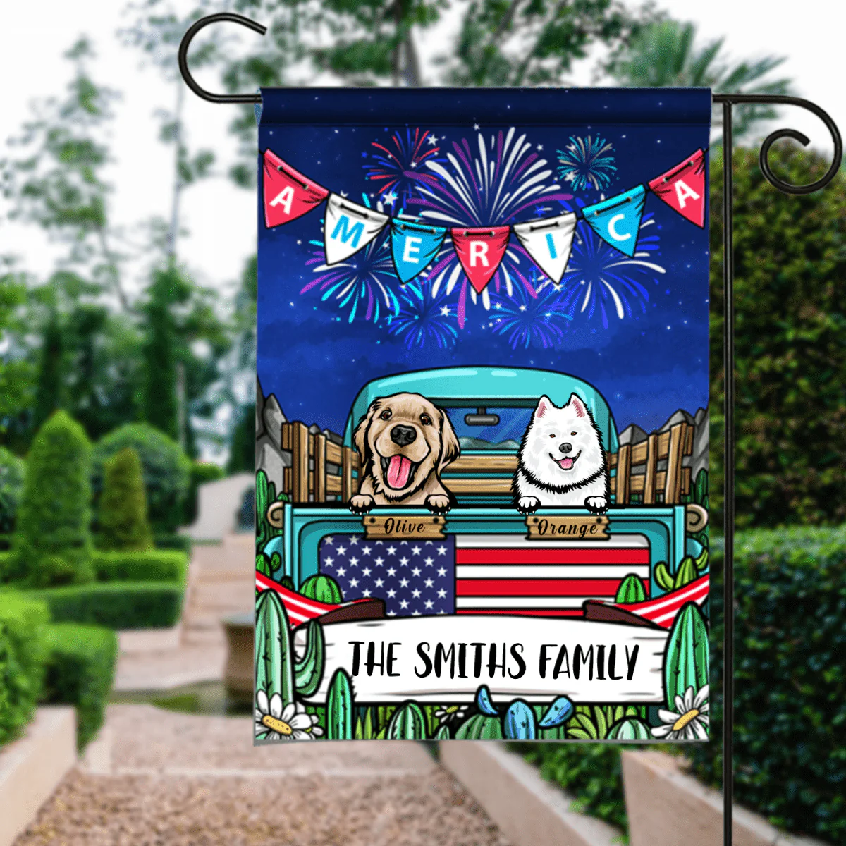 Happy Fourth Of July Dog Garden Flag TA29 - Image 3