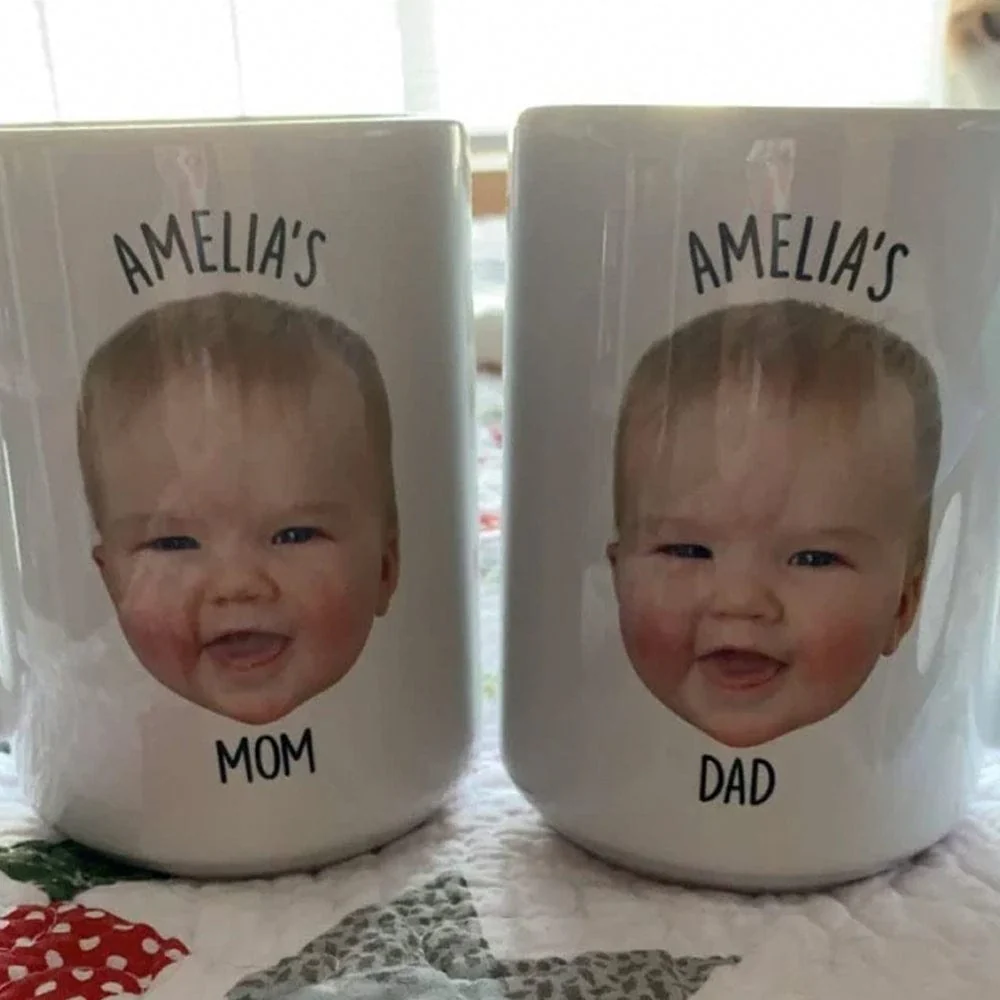 Custom Baby Face Mug, Gift For Dad, Family Coffee Mug 890713 - Image 2