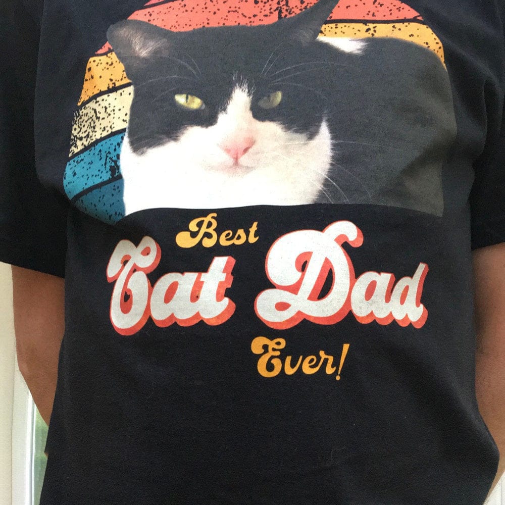 Custom Best Cat Dad Ever Shirt DA199 HN590 - Image 2