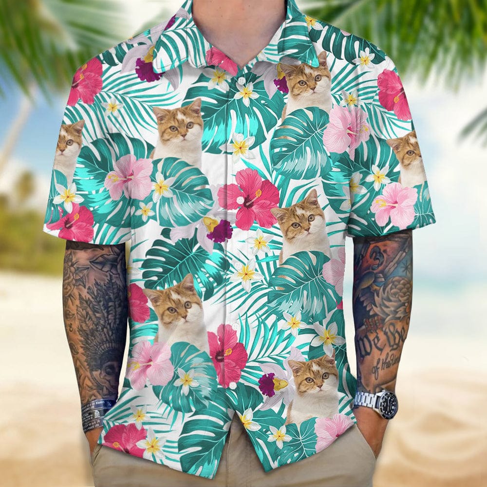 Custom Cat Photo Tropical Style Hawaii Shirt TH10 TA29 889467 - Image 4