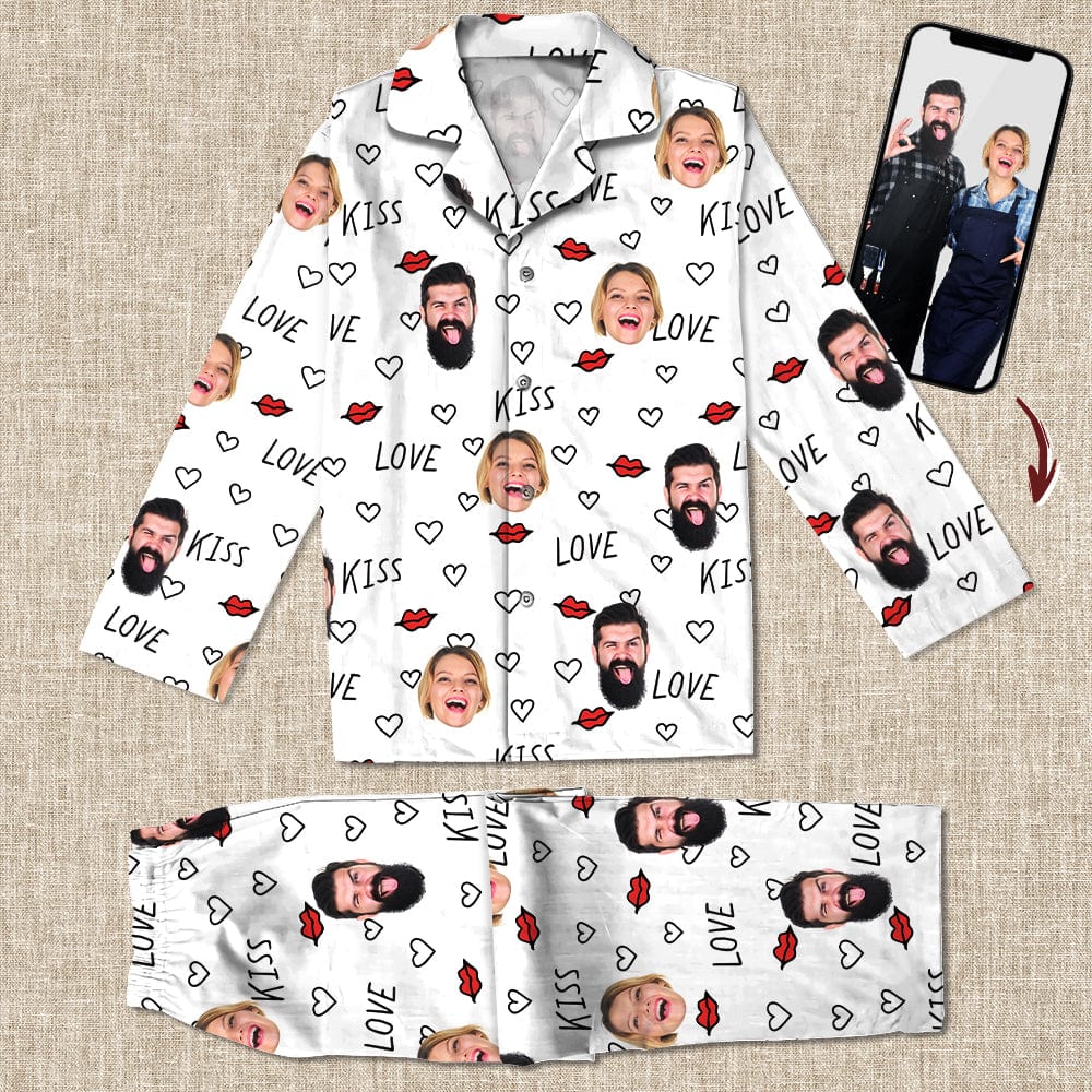 Custom Couple Photo Pajamas DA199 888855