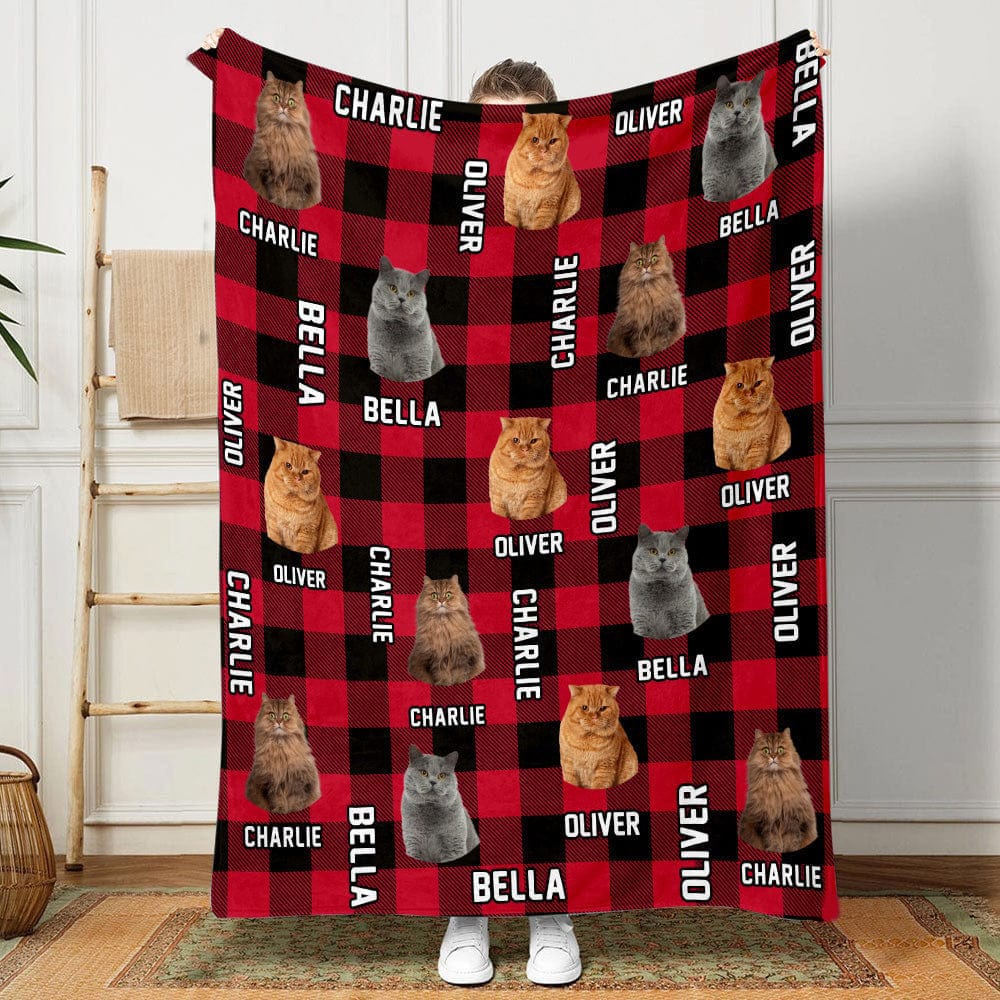 Custom Dog Cat Photo Christmas Pattern Pet Blanket TA29 888789 - Image 4