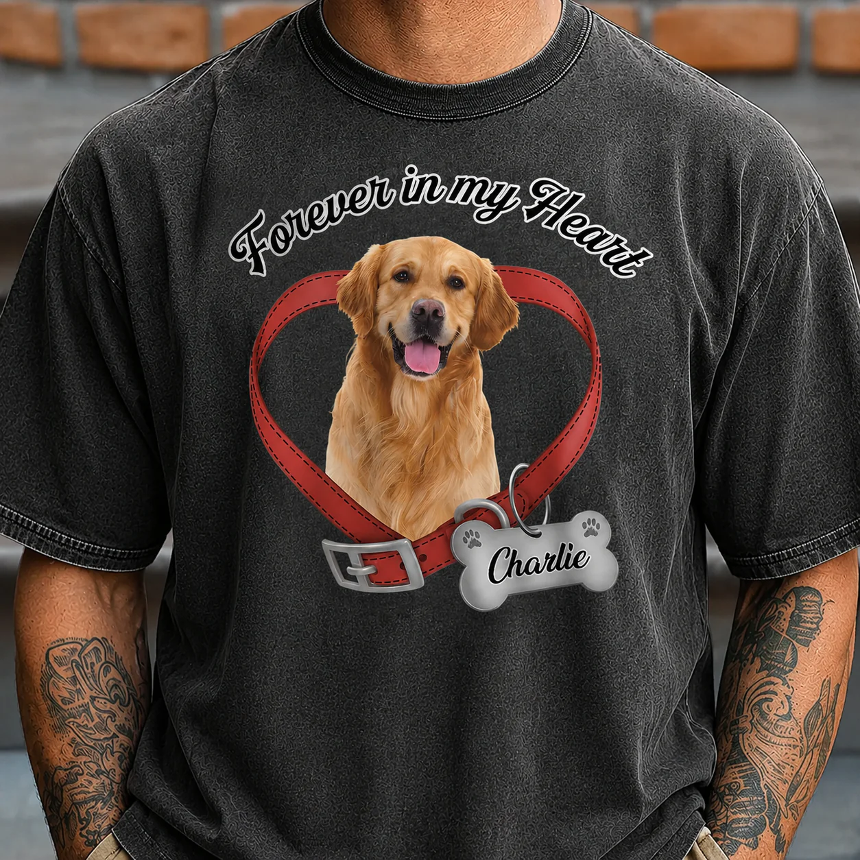 Custom Dog Loss Photo Forever in My Heart Comfort Shirt CH07 180144 - Image 2