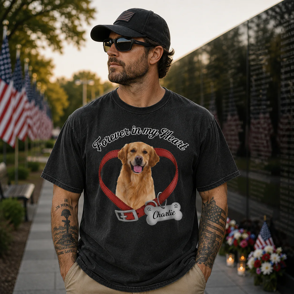 Custom Dog Loss Photo Forever in My Heart Comfort Shirt CH07 180144 - Image 4