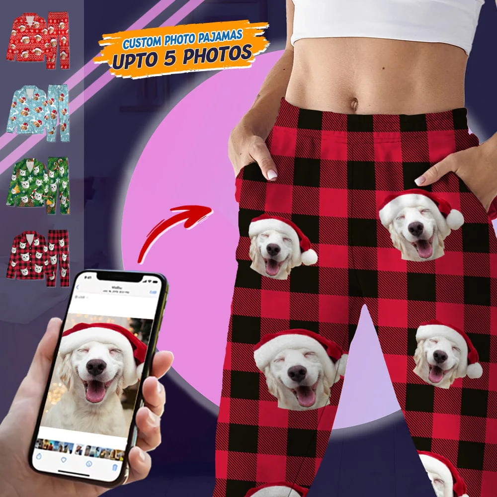 Custom Dog Photo Christmas Pajamas TH10 TA29 888664 - Image 5
