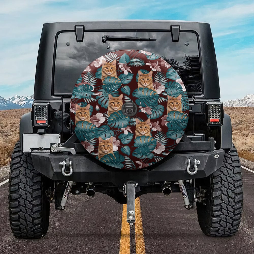 Custom Cat Photo Hawaii Style Tire Cover T368 890011