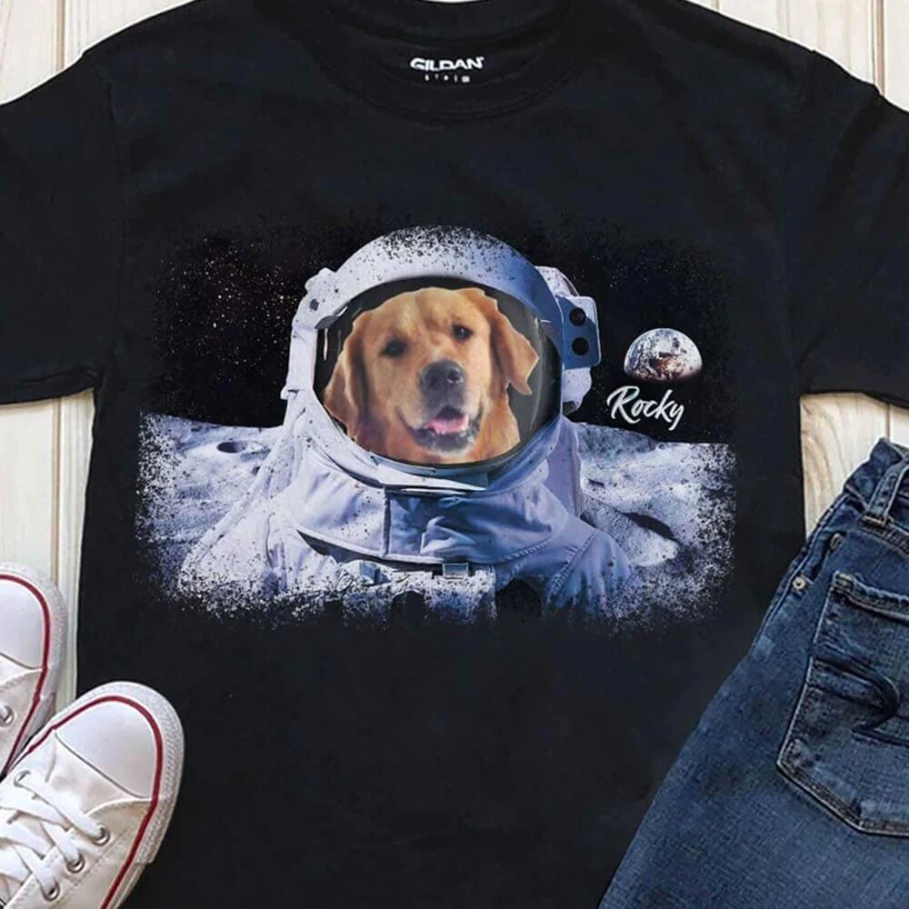 Astronaut Photo Dog Shirt