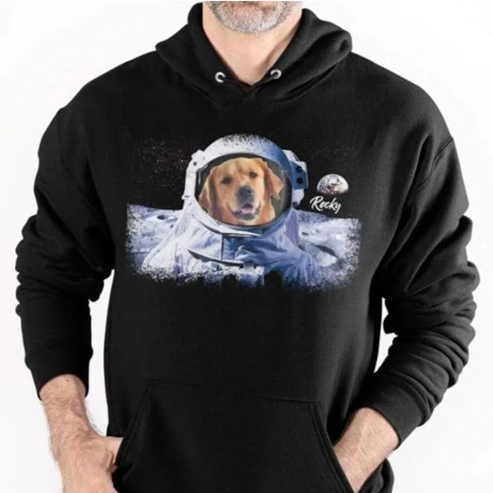 Astronaut Photo Dog Shirt - Image 3