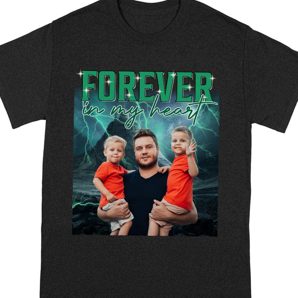 Custom Face Photo And Family Moments Dark Shirt TA29 889685 - Image 4