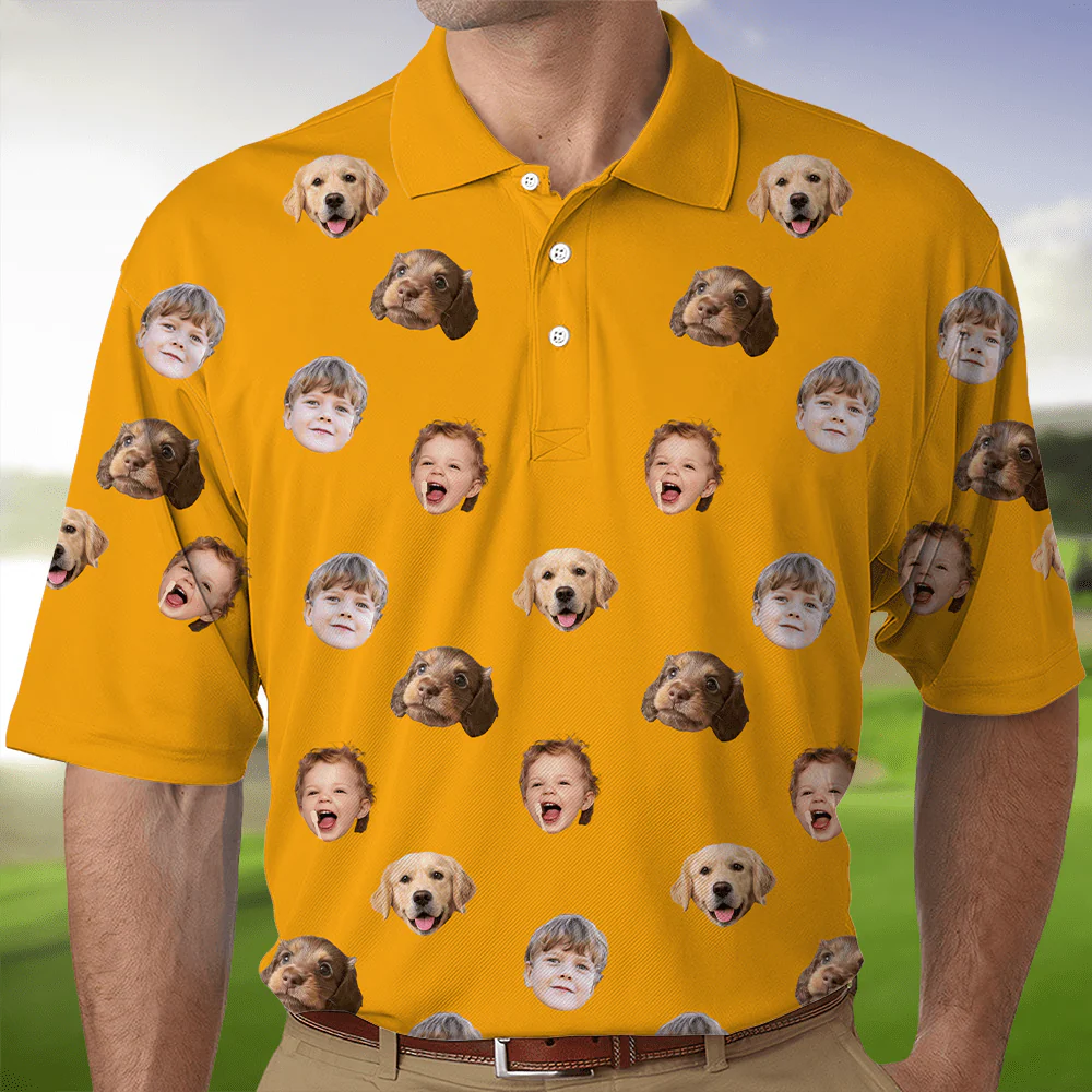 Custom Face Photo Dog Cat Family Polo Shirt DM01 891117 - Image 7