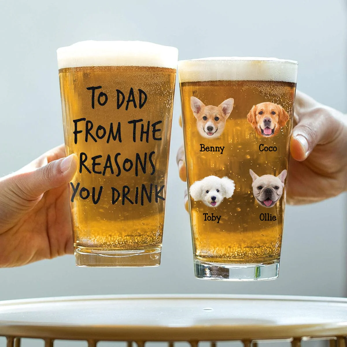 Custom Face Photo From The Reasons You Drink Dog Beer Glass DM01 890955 - Image 3