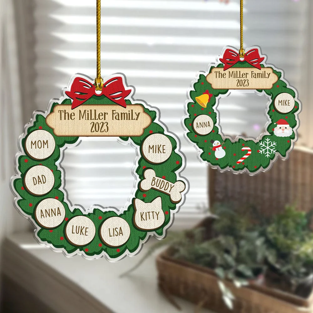 Custom Family Names Christmas Tree Acrylic Ornament TA29 889734 - Image 5