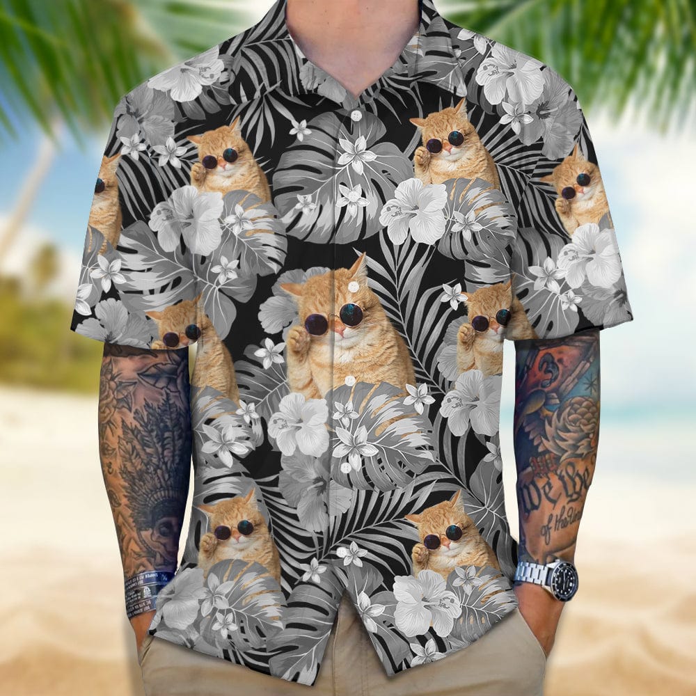 Custom Funny Photo Cat Hawaii Shirt For Cat Lover TA29 889541 - Image 3