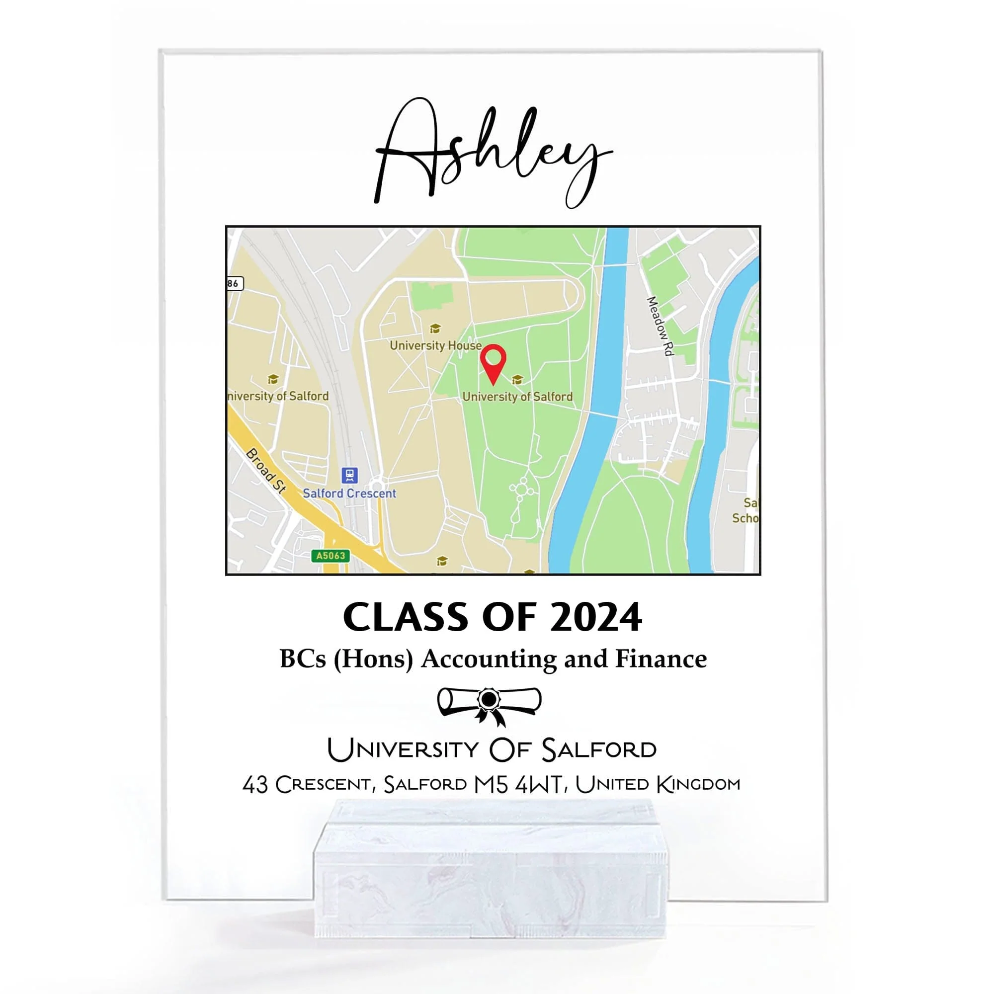 Custom Map Graduation Gift Personalized Graduation Senior Acrylic Plaque 890333 - Image 4