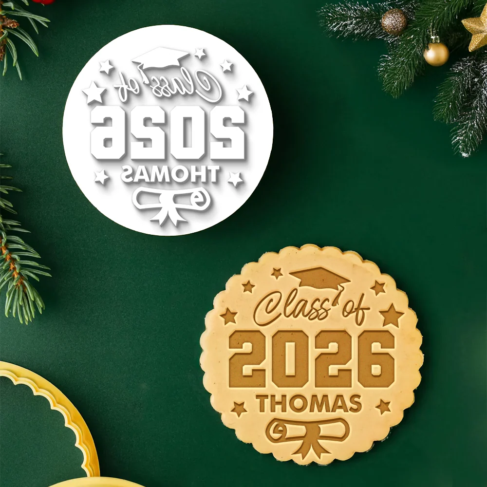 Custom Name Class of 2026 Cookie Stamp, Personalized Graduation Party Gift CH07 910808 - Image 3