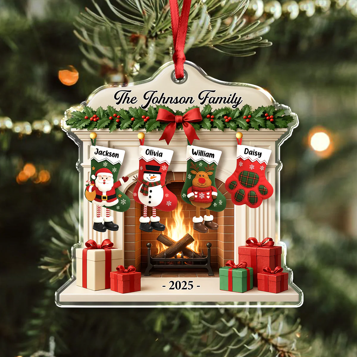 Custom Name Personalized Christmas Acrylic Ornament Gifts For Mom, Dad HA75 897882 - Image 3