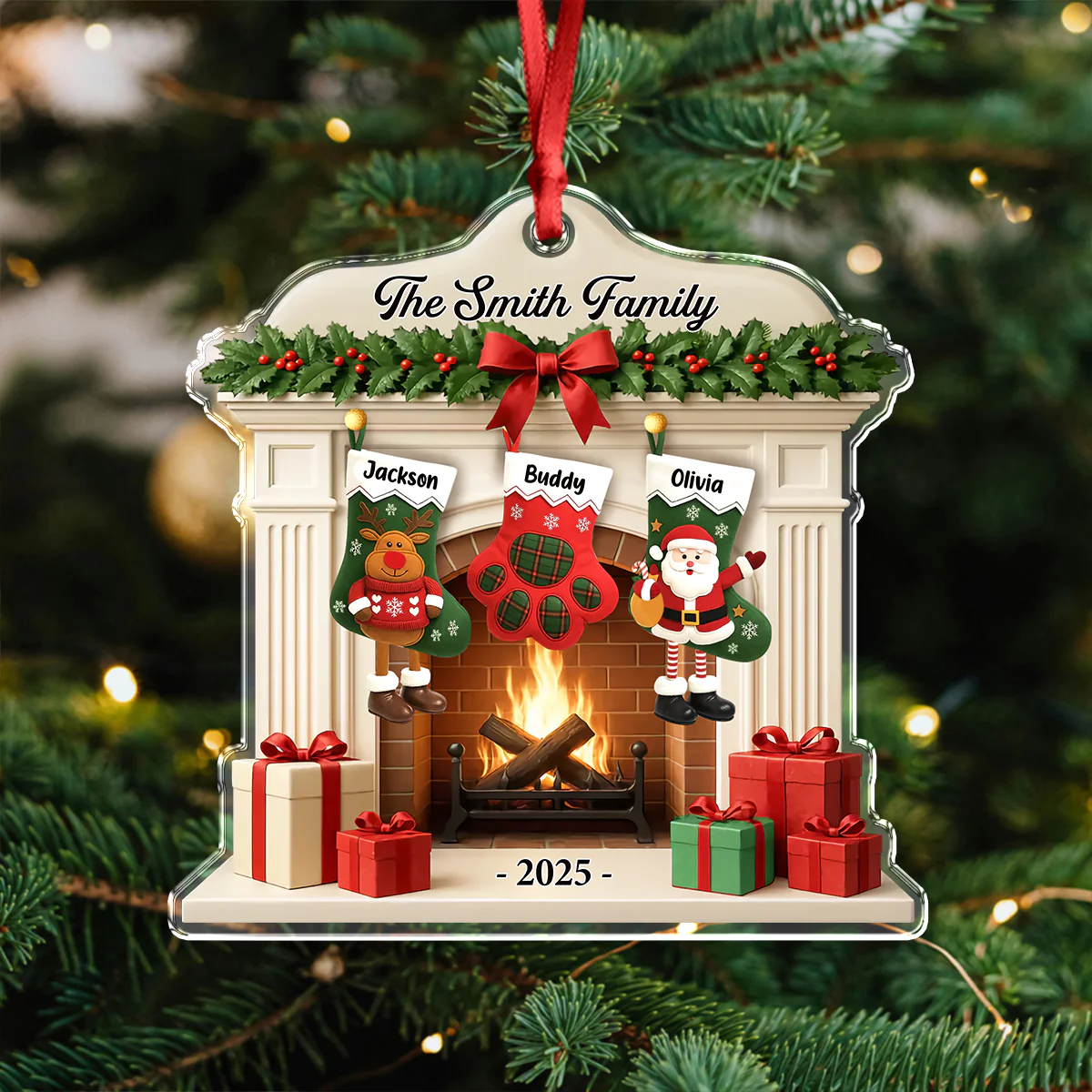 Custom Name Personalized Christmas Acrylic Ornament Gifts For Mom, Dad HA75 897882 - Image 5