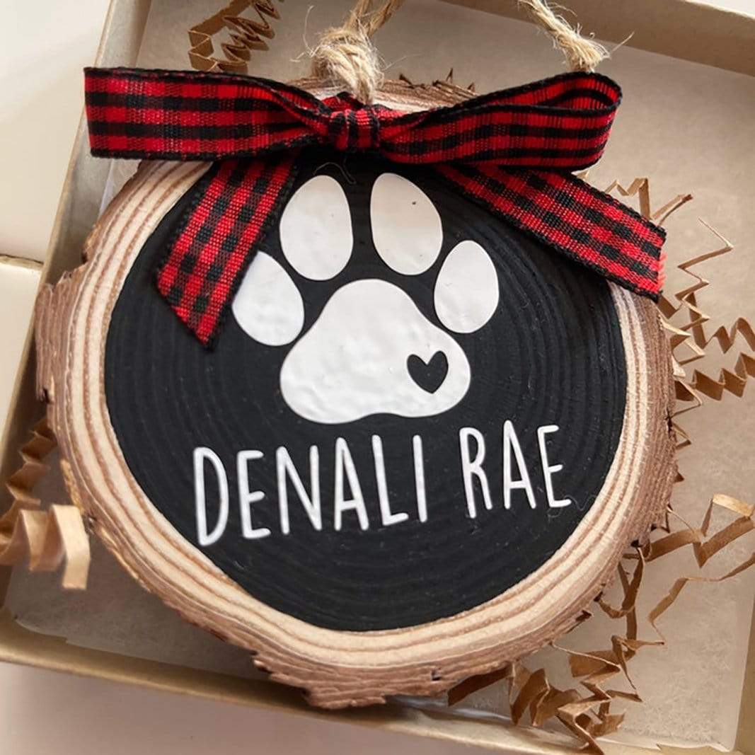 Custom Paw Ormanet For Dog, Christmas Wood Slice Ornament, HN590 - Image 2