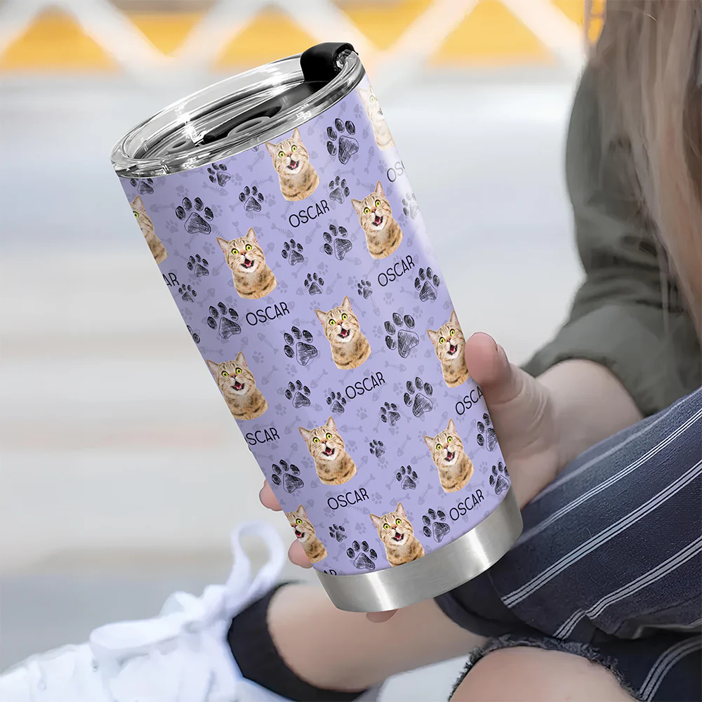 Custom Pet Photo Fat Tumbler Gift For Pet Owners CH07 910334 - Image 3