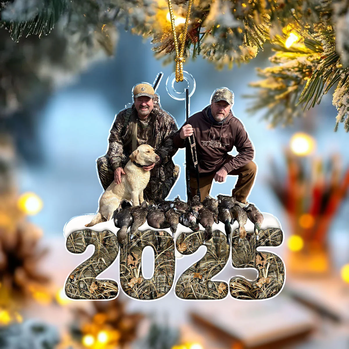 Custom Photo Acrylic Ornament Christmas Gifts For Duck Hunting Lovers HA75 898090 - Image 3