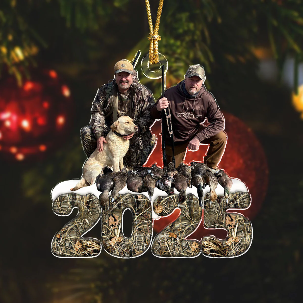 Custom Photo Acrylic Ornament Christmas Gifts For Duck Hunting Lovers HA75 898090 - Image 5