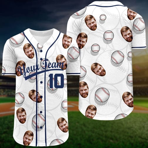 Custom Photo And Name Sport Baseball Jersey Shirt For Kid T368 890845 - Image 3