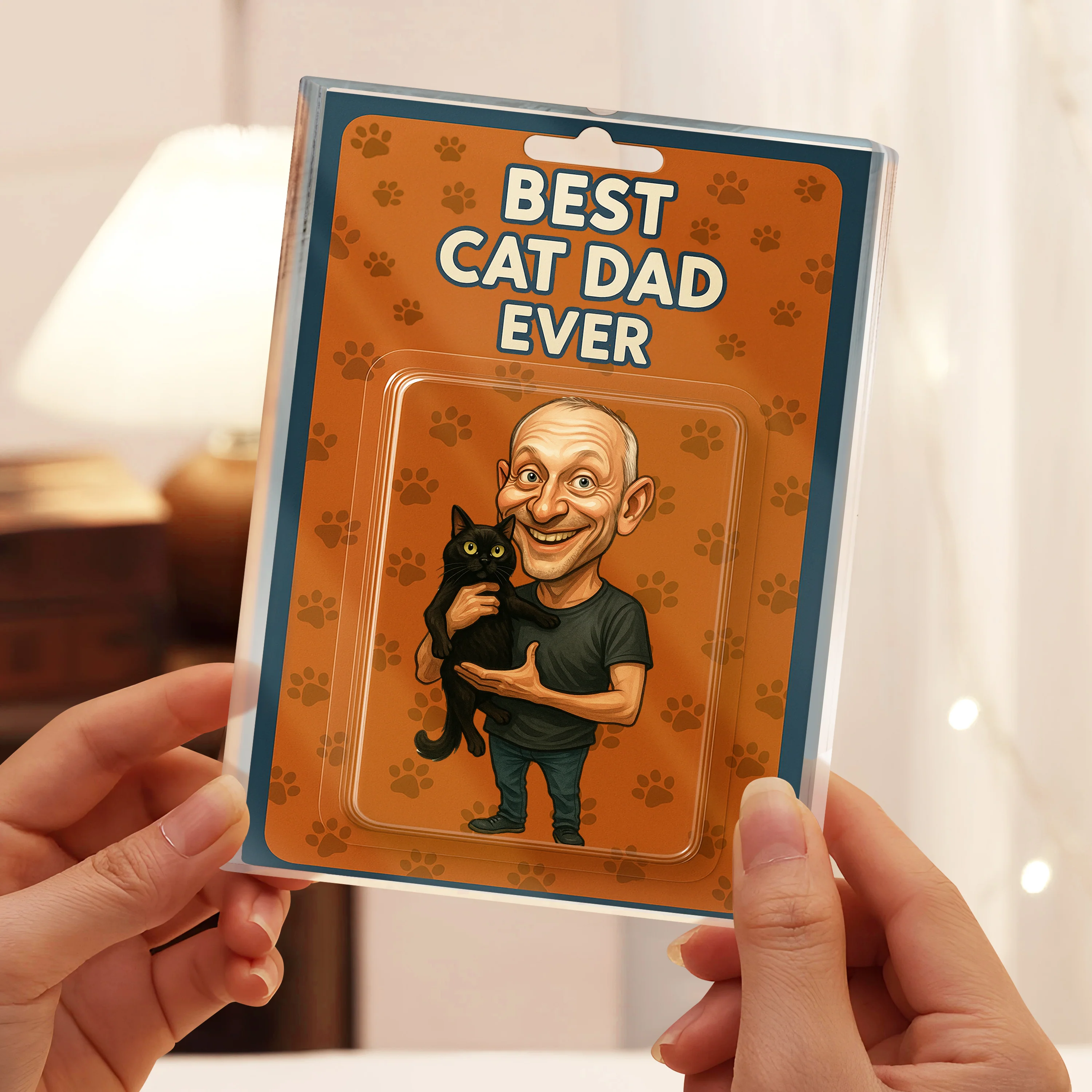 Custom Photo Best Cat Dad Action Figure Acrylic Block Father's Day Gift For Cat Dad HA75 892366 - Image 2