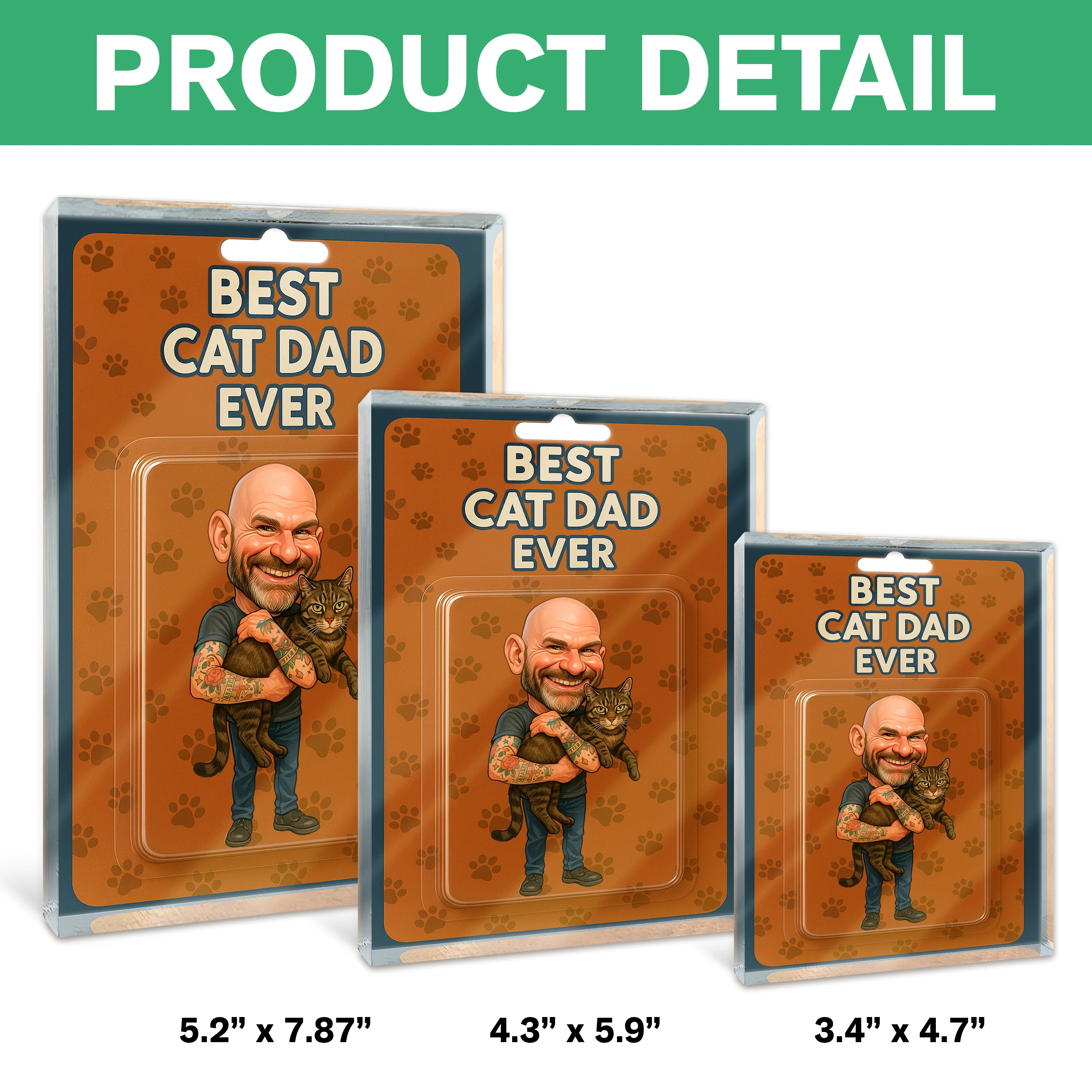 Custom Photo Best Cat Dad Action Figure Acrylic Block Father's Day Gift For Cat Dad HA75 892366 - Image 6