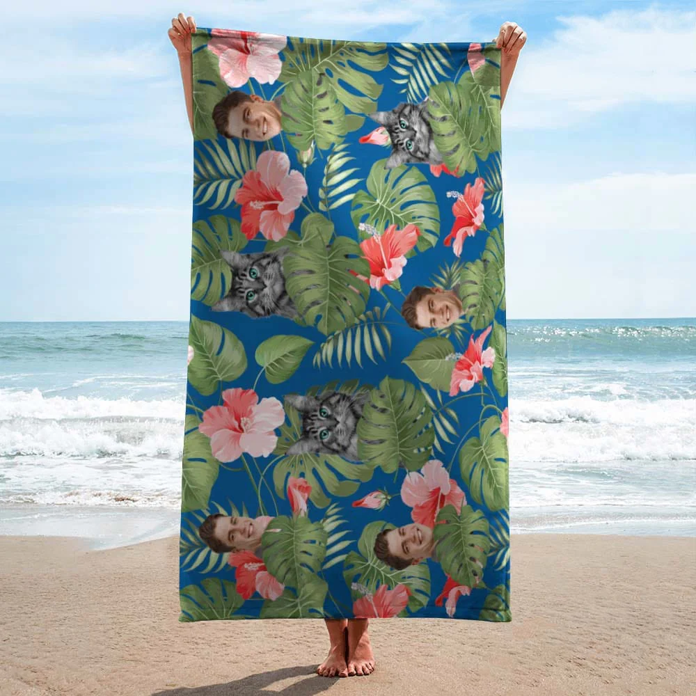 Custom Photo Cat Beach Towel TA29 888450 - Image 2