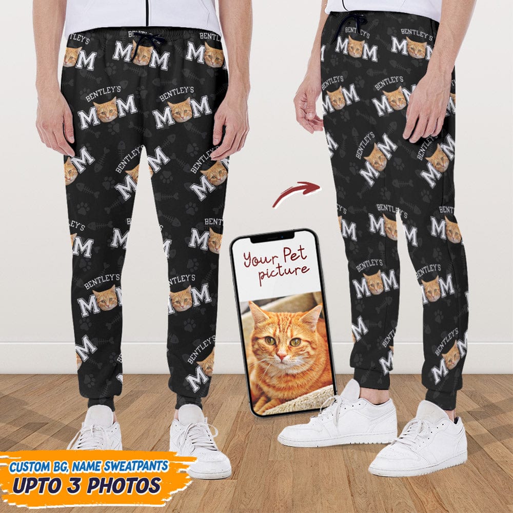 Custom Photo Cat Dad Mom Pet Sweatpants TA29 888803 - Image 7