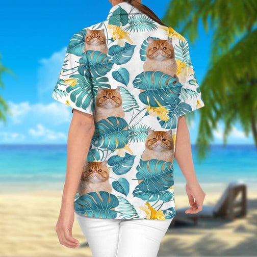 Custom Photo Cat Woman's Hawaiian Shirt TA29 888325 - Image 3