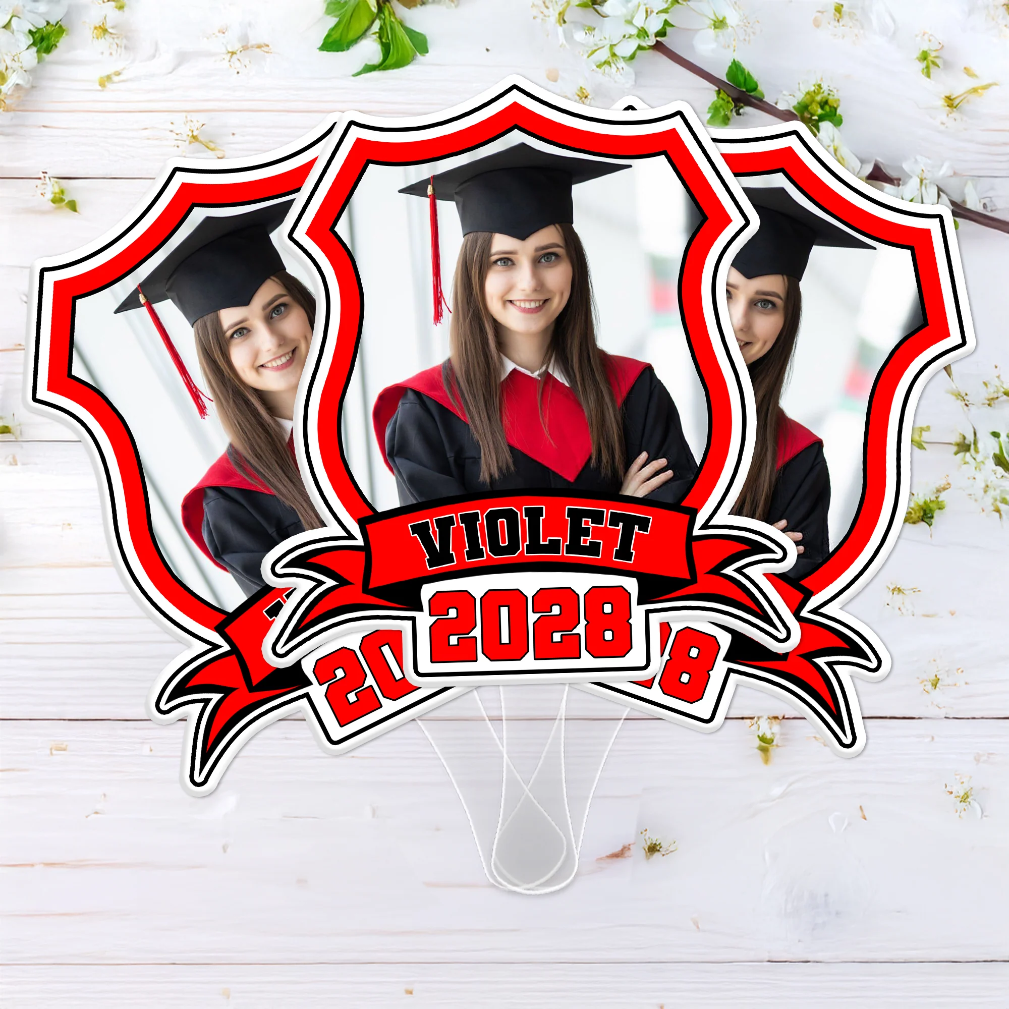 Custom Photo Class of 2026 face Fans Graduation Party Decor Gift CH07 895336 - Image 3