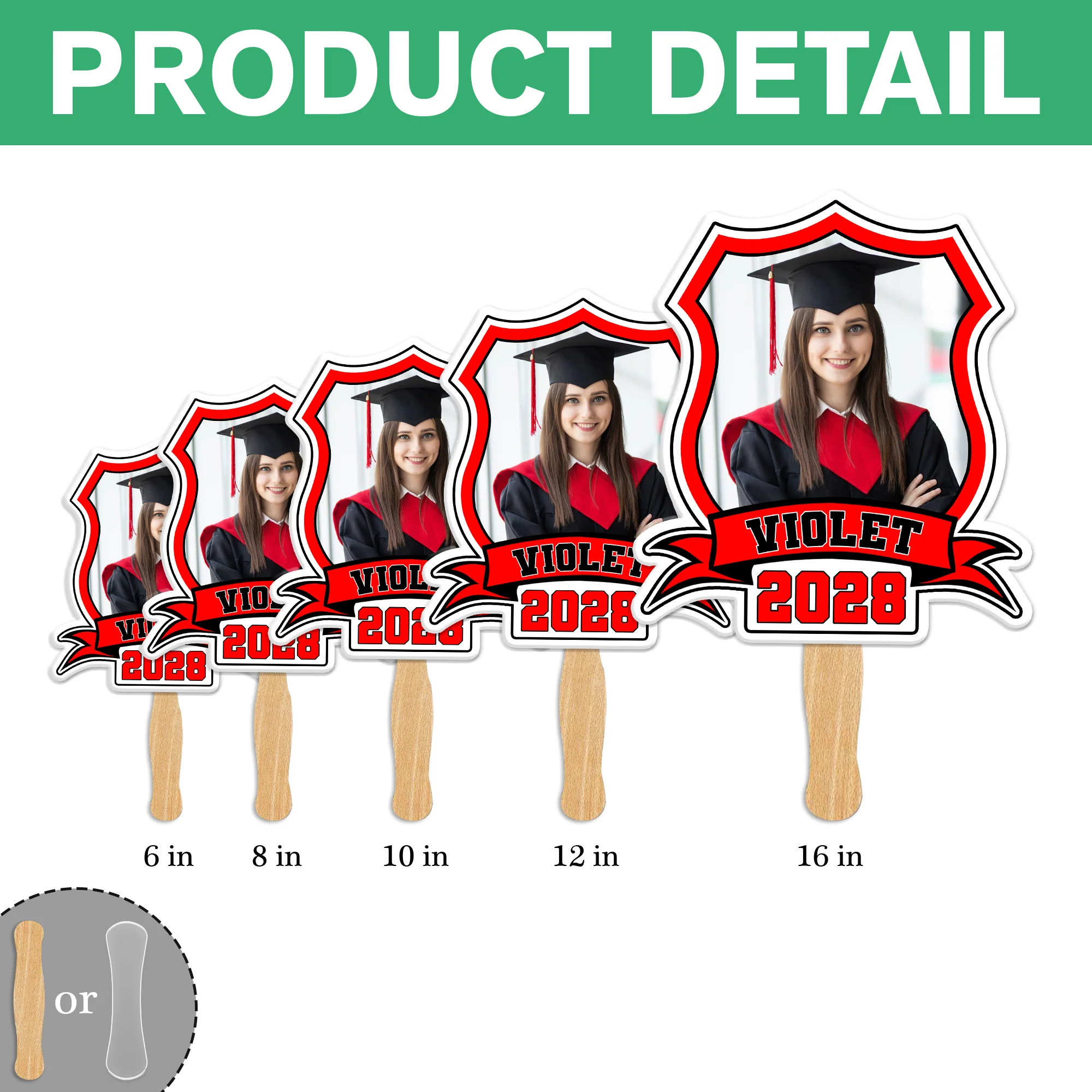 Custom Photo Class of 2026 face Fans Graduation Party Decor Gift CH07 895336 - Image 7