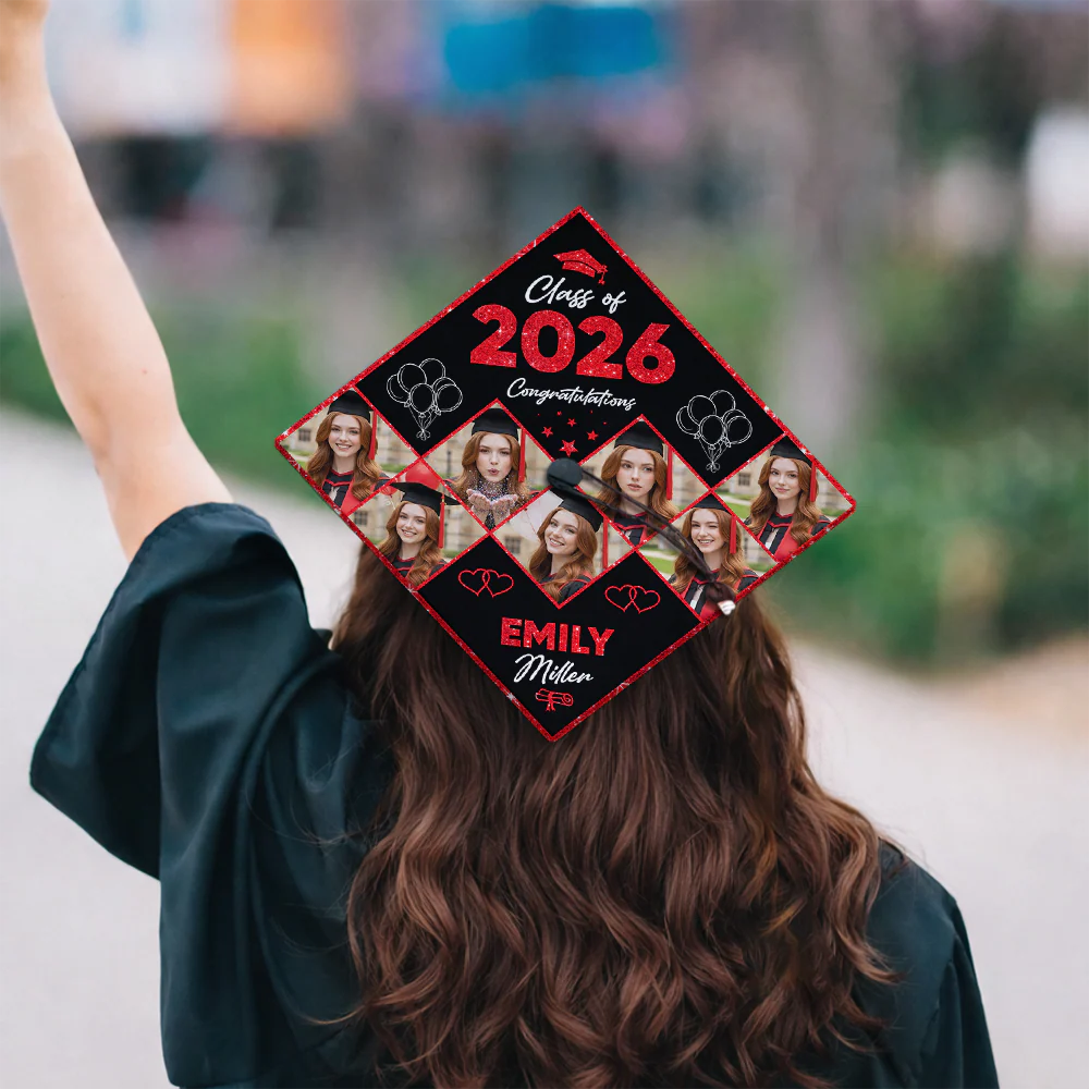 Custom Photo Class Of 2026 Congratulations Graduation Cap Topper, Gift for Graduation HA75 920816 - Image 4