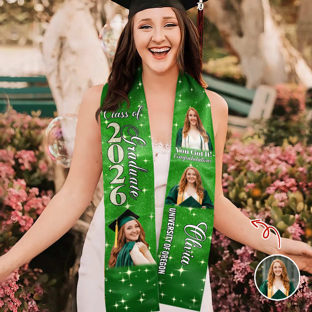 Custom Photo Class of 2026 Graduation Stole CH07 910802 - Image 3