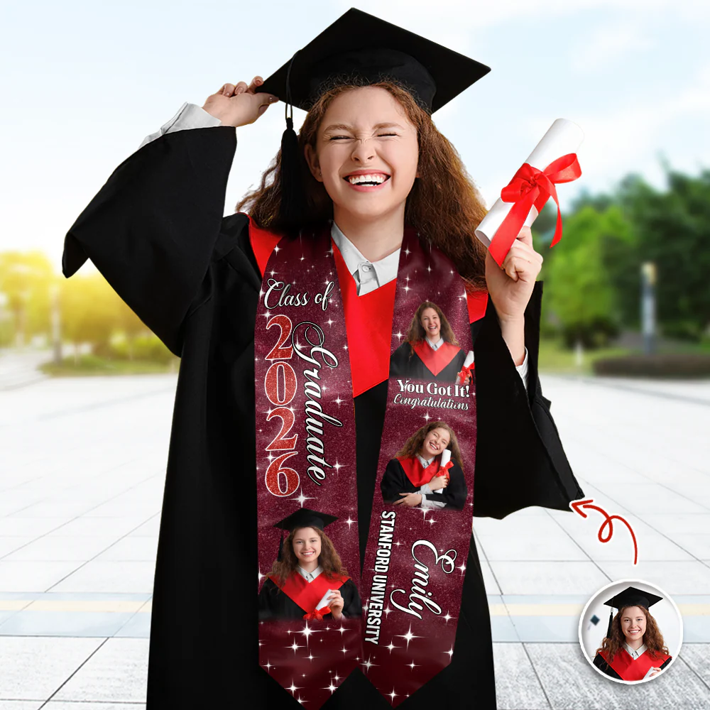 Custom Photo Class of 2026 Graduation Stole CH07 910802 - Image 4