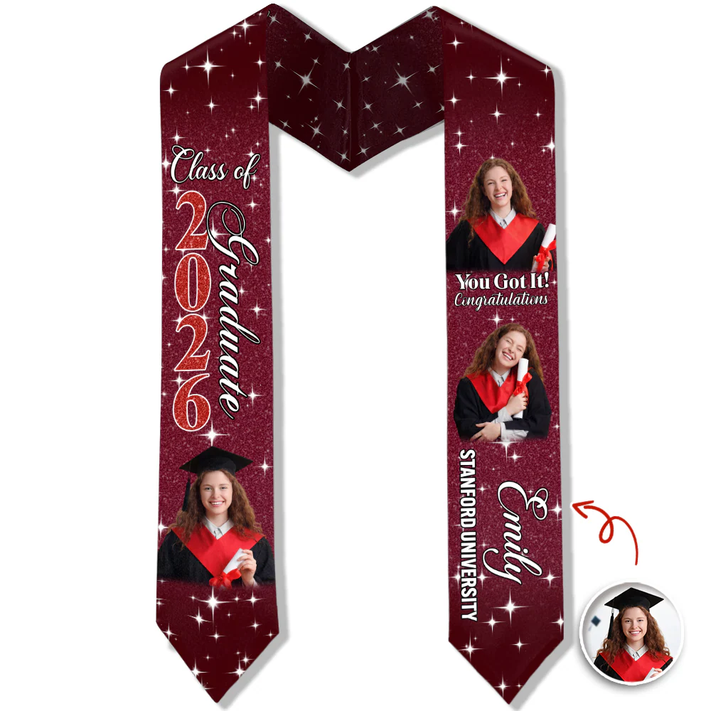 Custom Photo Class of 2026 Graduation Stole CH07 910802 - Image 7