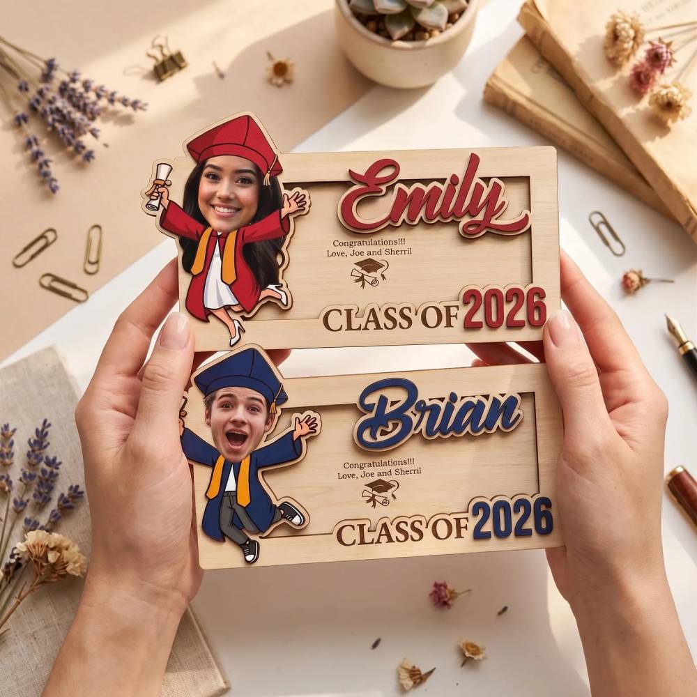 Custom Photo Class Of 2026 Graduation Wood Money Holder, Senior Grad Keepsake HO82 902478 - Image 9