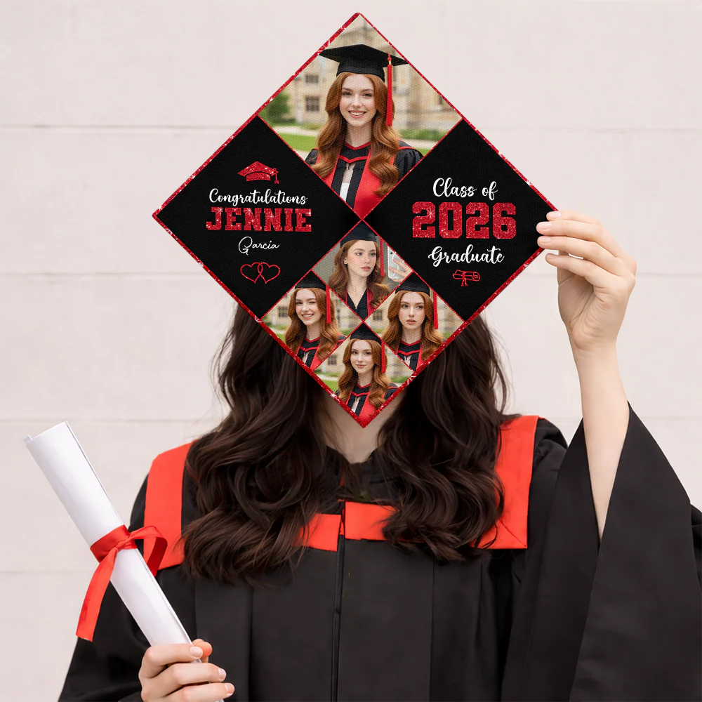 Custom Photo Class Of 2026 Personalized Graduation Cap Topper HA75 920814 - Image 3
