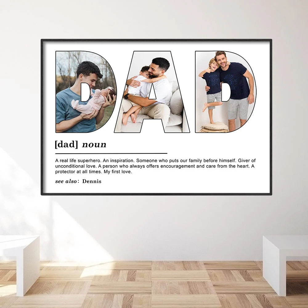 Custom Photo Dad My First Love Father's Day Poster Canvas Picture Frame DM01 890959 - Image 10