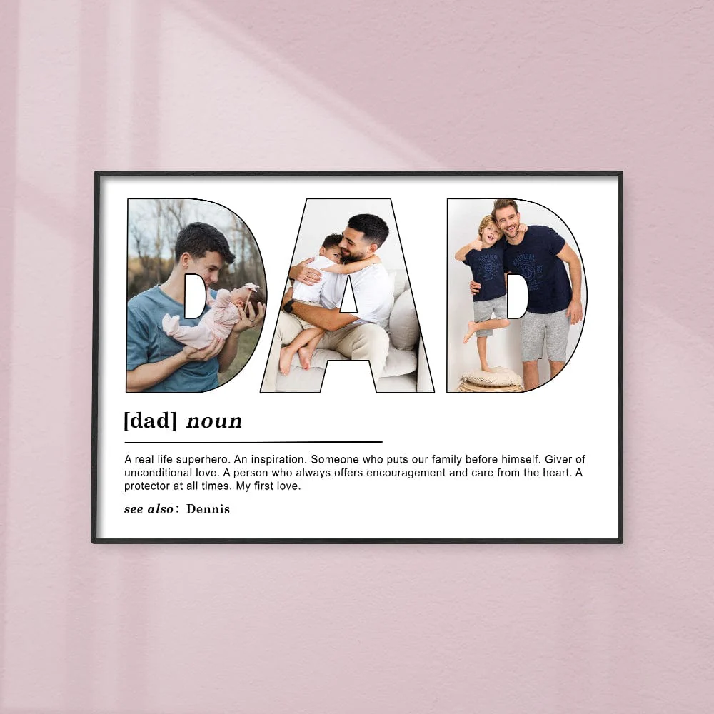 Custom Photo Dad My First Love Father's Day Poster Canvas Picture Frame DM01 890959 - Image 11
