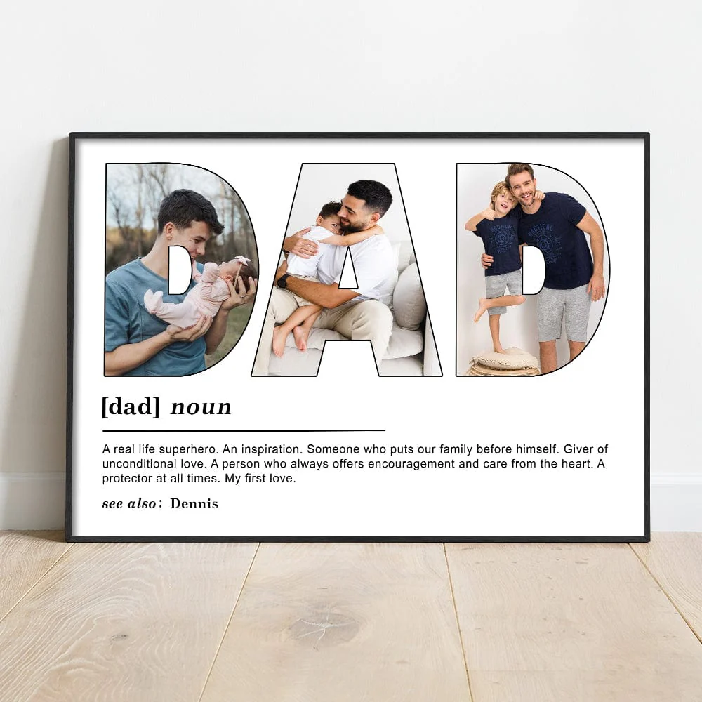 Custom Photo Dad My First Love Father's Day Poster Canvas Picture Frame DM01 890959 - Image 12